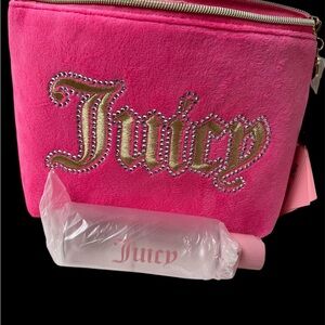 Juicy Couture Pink and Gold Cosmetic Bag